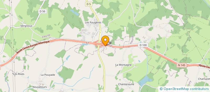 localisation de l'entreprise CHEVREUIL THIERRY SARL à FLEURAT