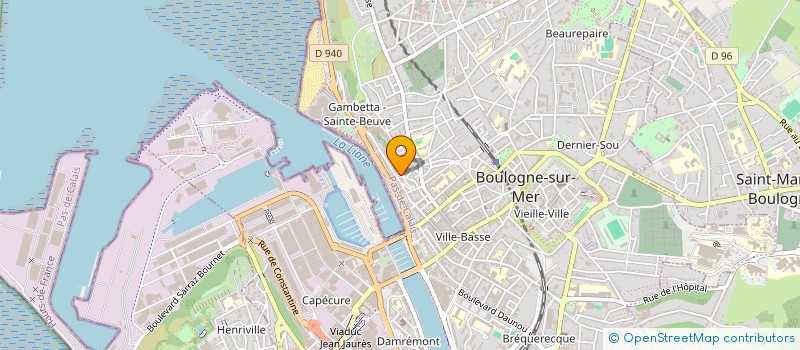 localisation de l'entreprise CHEVRIER-BEAUDOINT  BOULOGNE-SUR-MER