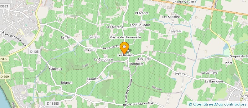 localisation de l'entreprise CHEVRIER LORIAUD  CARS