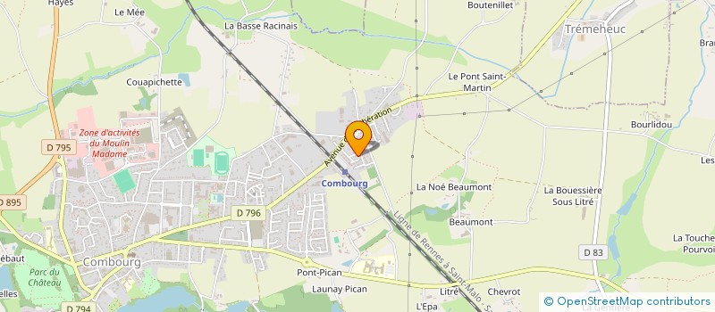 localisation de l'entreprise CHEVROLET SAINT GILDUIN  COMBOURG