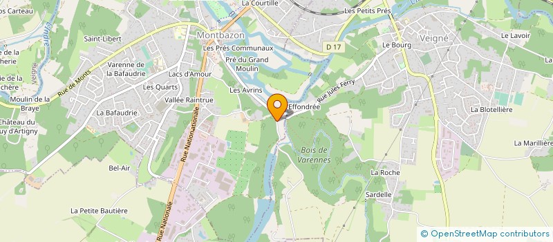 localisation de l'entreprise CHEVY à VEIGNE