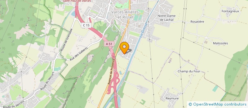 localisation de l'entreprise CHEYENNE COUNTRY CLUB  VARCES-ALLIERES-ET-RISSET