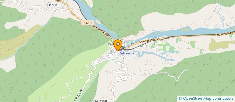 localisation de l'entreprise CHEZ ANDRE à ENTREVAUX