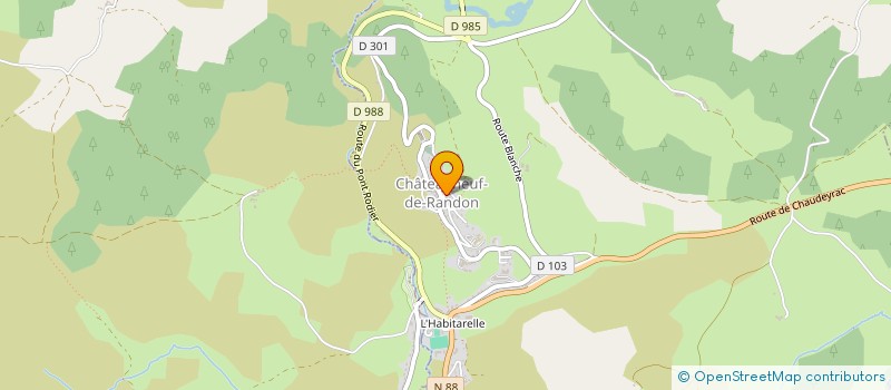 localisation de l'entreprise CHEZ ANGELIQUE & VALENTIN  CHATEAUNEUF-DE-RANDON