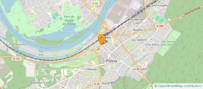 localisation de l'entreprise CHEZ ARO à POISSY
