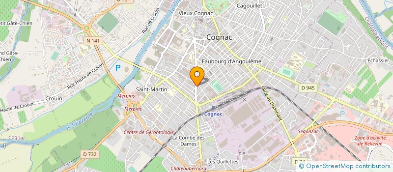 localisation de l'entreprise CHEZ BERTRAND AND CO à COGNAC