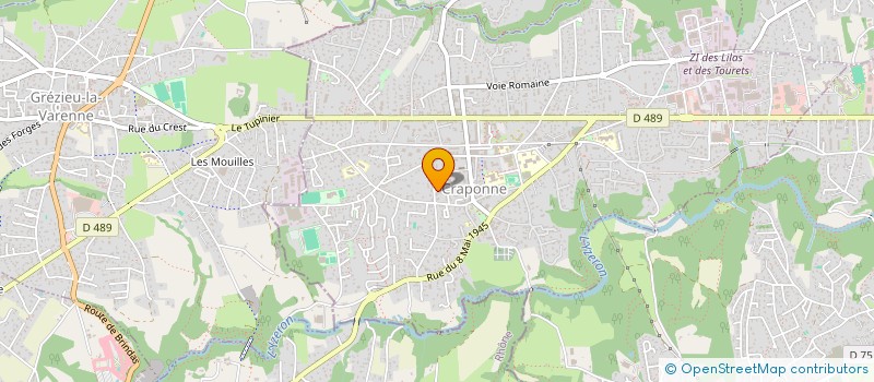 localisation de l'entreprise CHEZ BISTROT NOUN  CRAPONNE