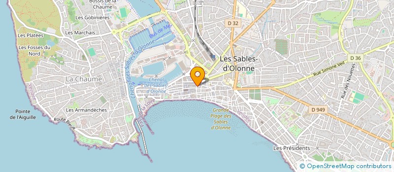 localisation de l'entreprise CHEZ BLOT' à LES SABLES D'OLONNE