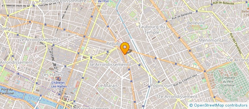 localisation de l'entreprise CHEZ CALVI SARL  PARIS