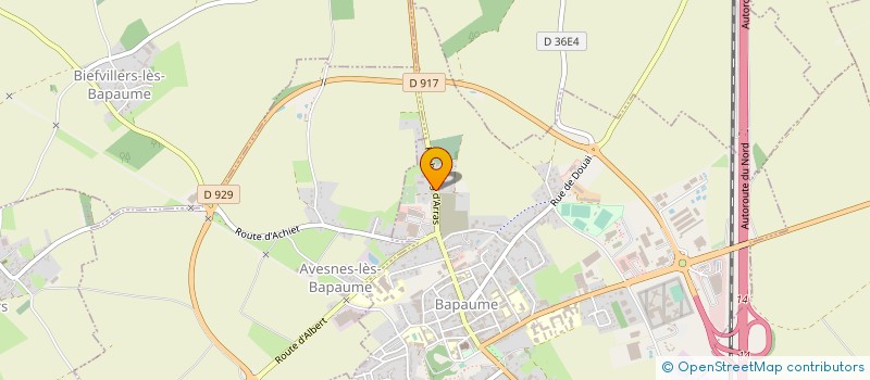 localisation de l'entreprise CHEZ CATHERINE  BAPAUME