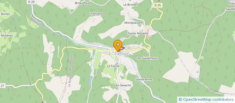 localisation de l'entreprise CHEZ CATHY & PAULO.  LE BUISSON-DE-CADOUIN