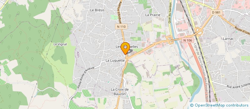 localisation de l'entreprise CHEZ CHRISTIAN à ALES