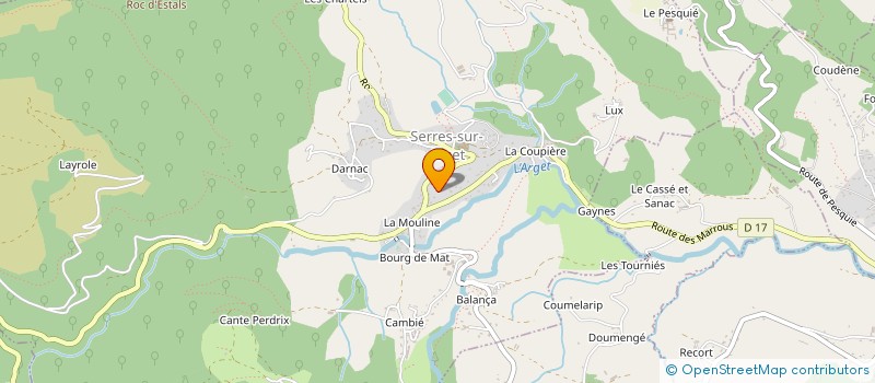 localisation de l'entreprise CHEZ CHRISTIAN à SERRES-SUR-ARGET