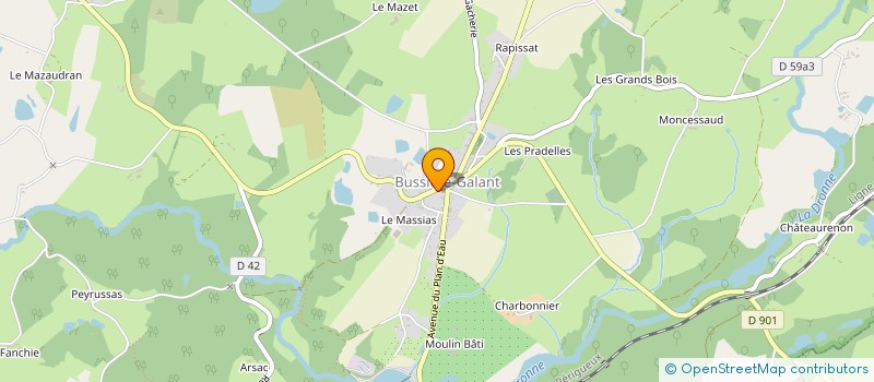 localisation de l'entreprise CHEZ CHRISTOPHE à BUSSIERE-GALANT