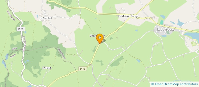 localisation de l'entreprise CHEZ COUTIER à LAPEYROUSE