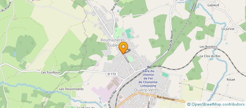 localisation de l'entreprise CHEZ CUSS à TERRES-DE-HAUTE-CHARENTE