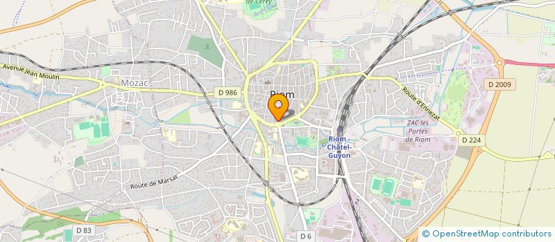 localisation de l'entreprise CHEZ DAVID BOULANGERIE  RIOM