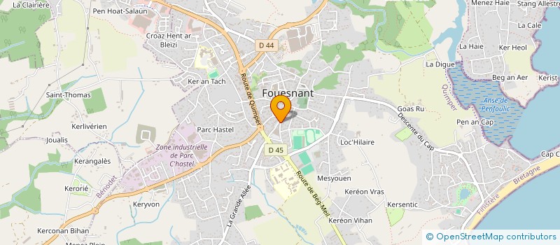localisation de l'entreprise CHEZ DAVIDO à FOUESNANT