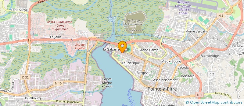 localisation de l'entreprise CHEZ DOLMARE  POINTE A PITRE