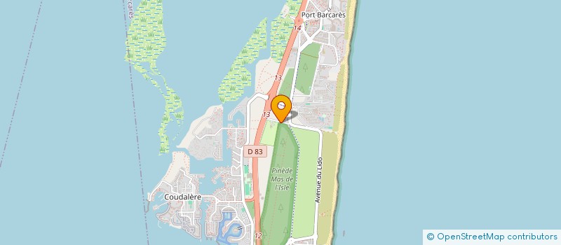 localisation de l'entreprise CHEZ DUB  LE BARCARES