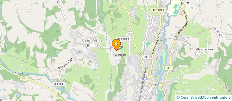 localisation de l'entreprise CHEZ EMILIE  OBJAT