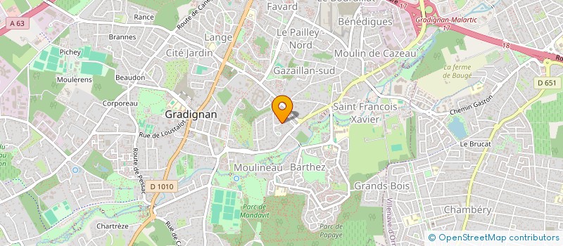 localisation de l'entreprise CHEZ FAB  GRADIGNAN