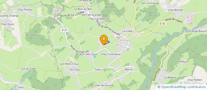 localisation de l'entreprise CHEZ FABY & GERARD  VINZIER