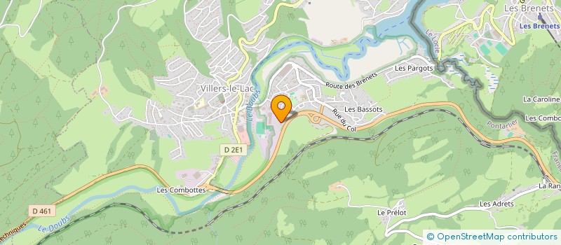 localisation de l'entreprise CHEZ FANFAN  VILLERS-LE-LAC