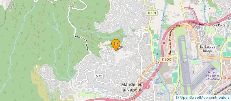 localisation de l'entreprise CHEZ FANNY ET MARIUS  MANDELIEU-LA-NAPOULE