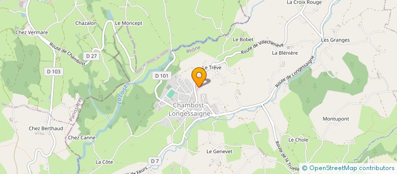 localisation de l'entreprise CHEZ FARGE  CHAMBOST-LONGESSAIGNE