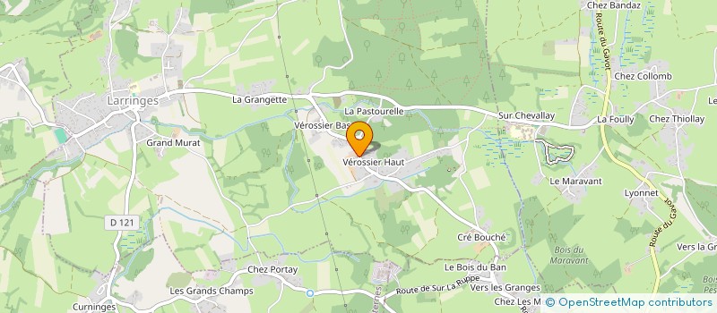 localisation de l'entreprise CHEZ FOLLIET à LARRINGES