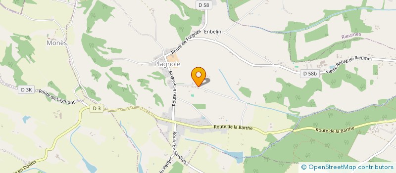 localisation de l'entreprise CHEZ FRANCIS à PLAGNOLE