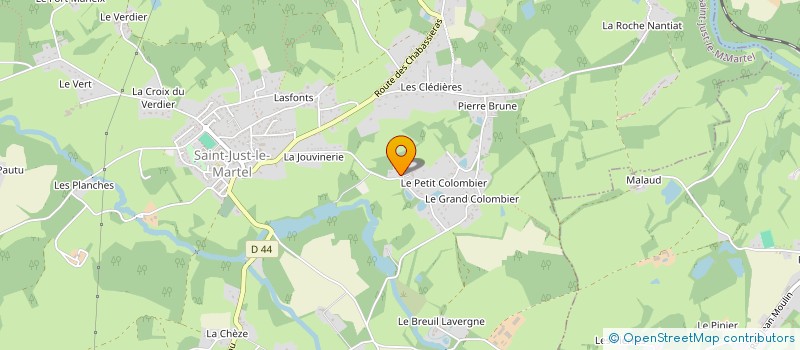 localisation de l'entreprise CHEZ FRANCK LE FROMAGER  SAINT-JUST-LE-MARTEL