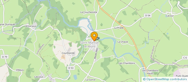 localisation de l'entreprise CHEZ FRANCOIS à SAINT-MARTIAL-LE-MONT