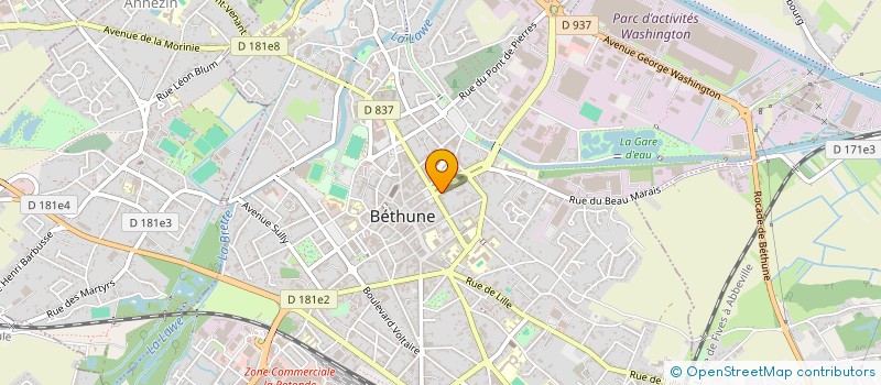 localisation de l'entreprise CHEZ FRANKLIN  BETHUNE