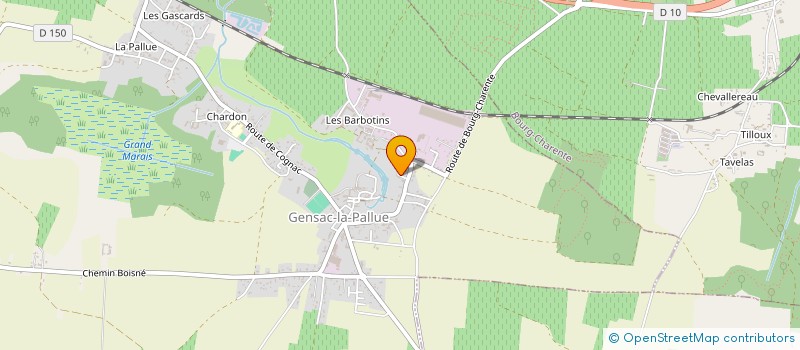 localisation de l'entreprise CHEZ GARRAUD à GENSAC-LA-PALLUE