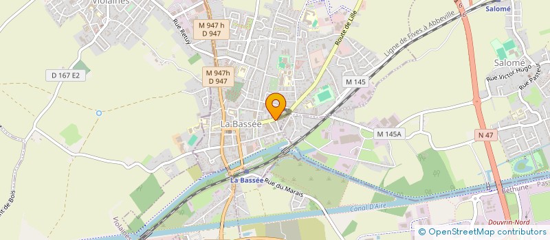 localisation de l'entreprise CHEZ JEAN  LA BASSEE