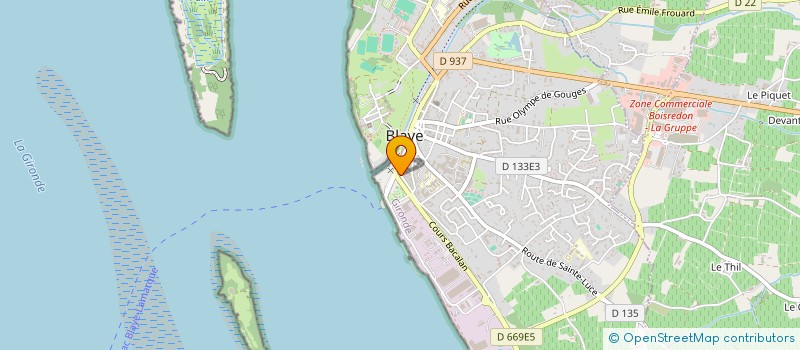 localisation de l'entreprise CHEZ JOHN  BLAYE