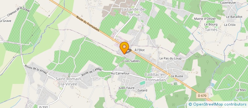 localisation de l'entreprise CHEZ JOON CUISINE COREE DU SUD  LA LANDE-DE-FRONSAC