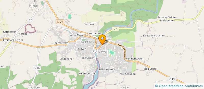 localisation de l'entreprise CHEZ JUDI à PONT-AVEN