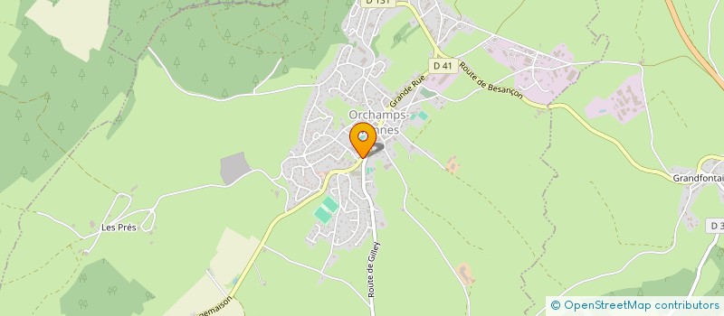 localisation de l'entreprise CHEZ JUSTINE BIS  ORCHAMPS-VENNES