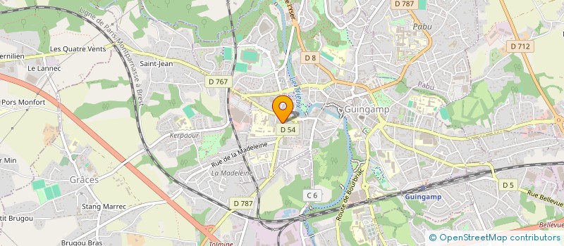 localisation de l'entreprise CHEZ KATE  GUINGAMP