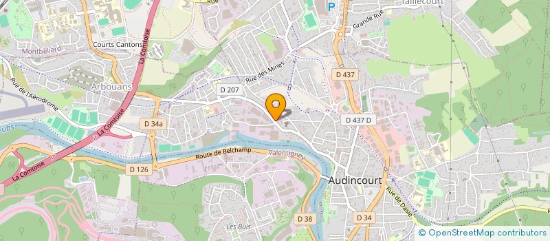 localisation de l'entreprise CHEZ LA FAMILLE à AUDINCOURT