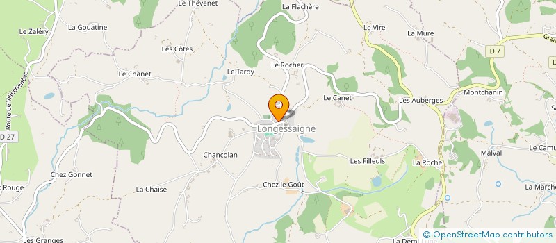 localisation de l'entreprise CHEZ LA ROSALIE  LONGESSAIGNE