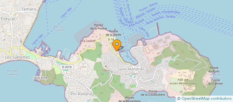 localisation de l'entreprise CHEZ LA VIEILLE à SAINT-MANDRIER-SUR-MER