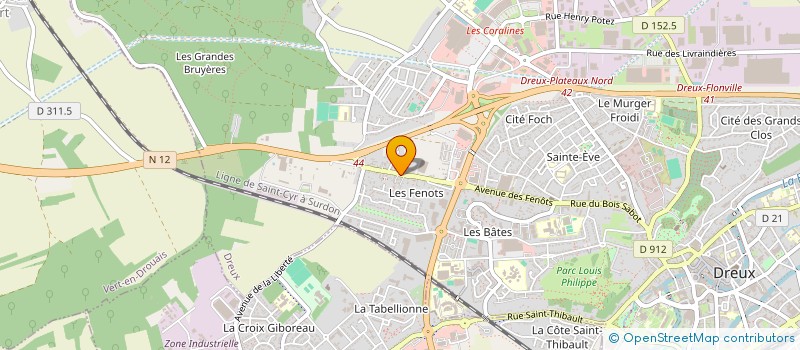 localisation de l'entreprise CHEZ LAURETTE à DREUX