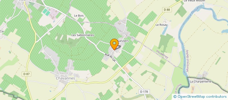 localisation de l'entreprise CHEZ LES ARTISTES  BELLEVIGNE-LES-CHATEAUX