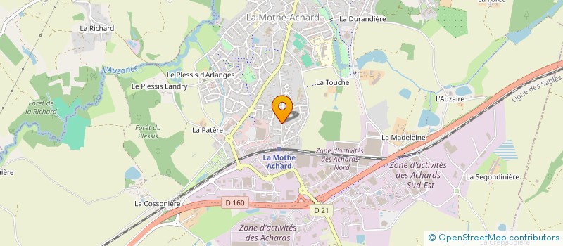 localisation de l'entreprise CHEZ LES LOGES  LES ACHARDS