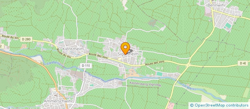 localisation de l'entreprise CHEZ MAELLE & GUILLAUME  KAYSERSBERG VIGNOBLE