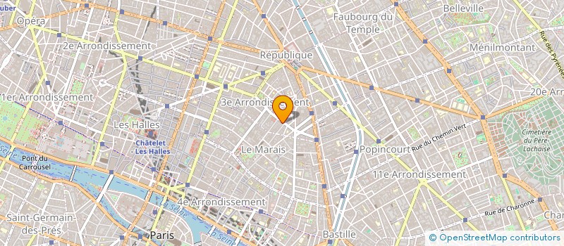 localisation de l'entreprise CHEZ MANON à PARIS